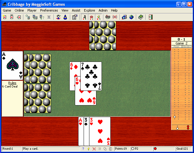 Screenshot of Cribbage by MeggieSoft Games